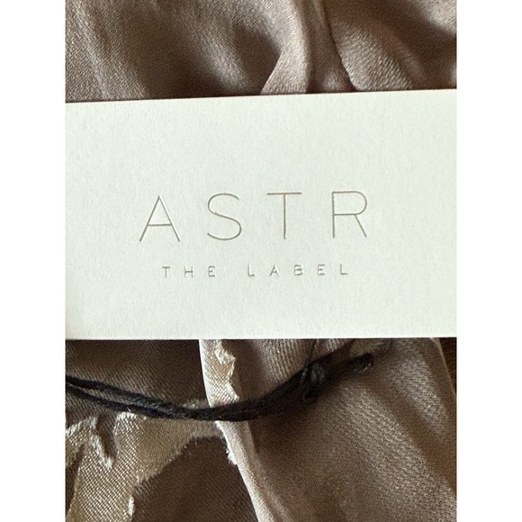 ASTR The Label Women's NWT Tara Silk Top Size L Silver Sheer $120 - Picture 5 of 5